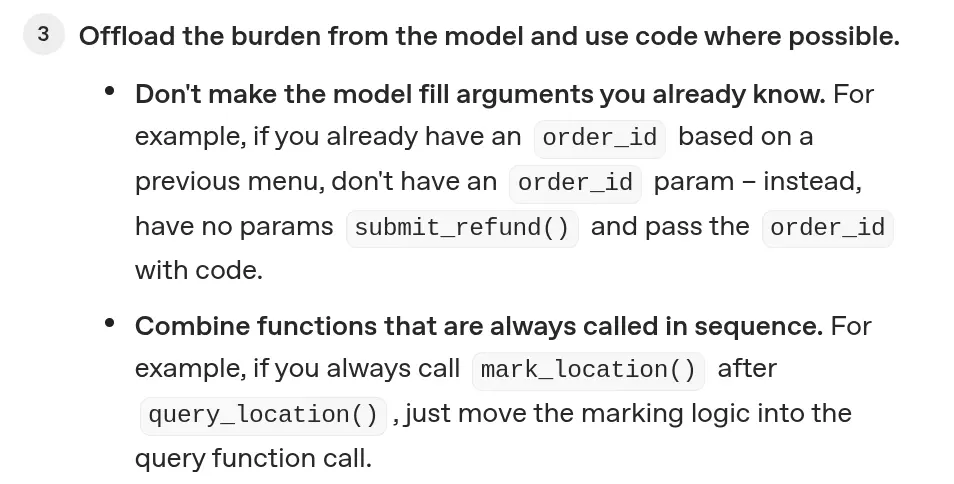 OpenAI documentation: best practices for defining function tools in AI agent workflows